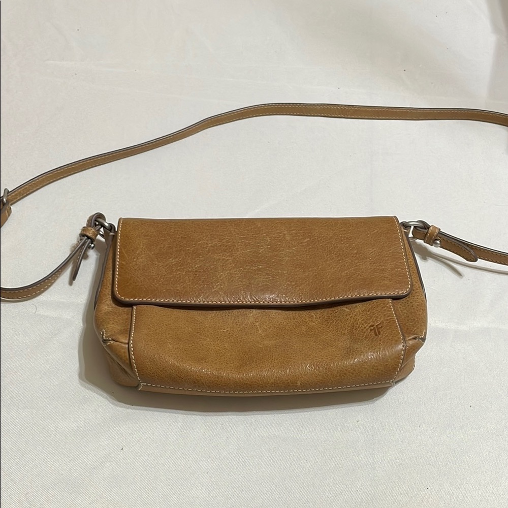 Frye Brand Tan Leather Crossbody Bag